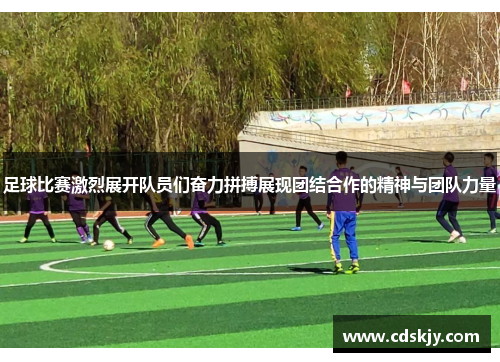 足球比赛激烈展开队员们奋力拼搏展现团结合作的精神与团队力量